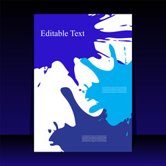 Abstract Paint Splash Poster Template – Elegant Blue Color Theme. Perfect for business presentations, tech flyers, or modern branding. Includes editable text areas and high-resolution vector layout.