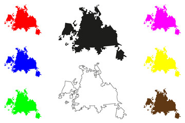 Irapuato city (United Mexican States, Mexico, Guanajuato State) map vector illustration, scribble sketch Irapuato map