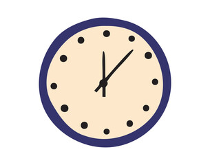 Wall clock icon doodle hand drawn. Outline drawing wall clock line clipart symbol