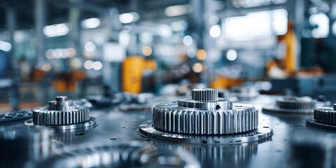 Precision engineered metal gears showcase industrial automation and manufacturing excellence driving innovation forward