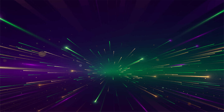 An abstract colorful light background design featuring glowing blue stars and a bright laser pattern