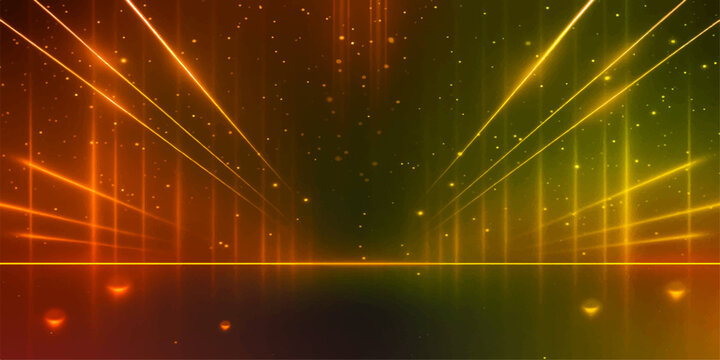 Vibrant red abstract stage lights illuminate a dynamic night club party design