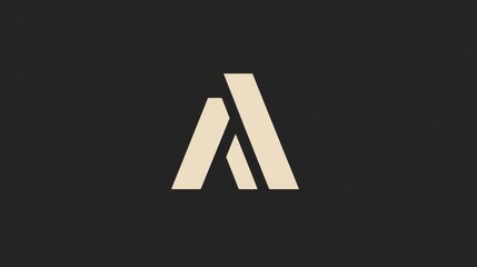 Modern geometric logo design featuring clean lines and shapes in muted colors