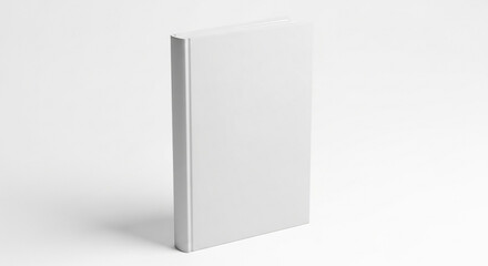 Clean, modern blank white book cover mockup perfect for creative design projects and professional presentations