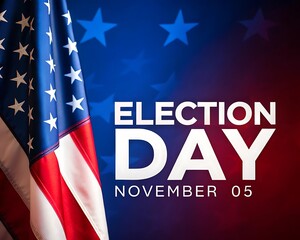 Obraz premium American flag election day november 05 patriotic celebration
