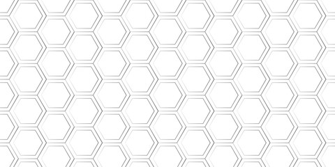 Seamless geometric hexagon pattern vector illustration texture design structure. cell, grid, business, element, decoration, soccer, metal