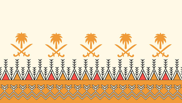 traditional Al Sadu heritage pattern design
