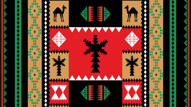 traditional Al Sadu heritage pattern design