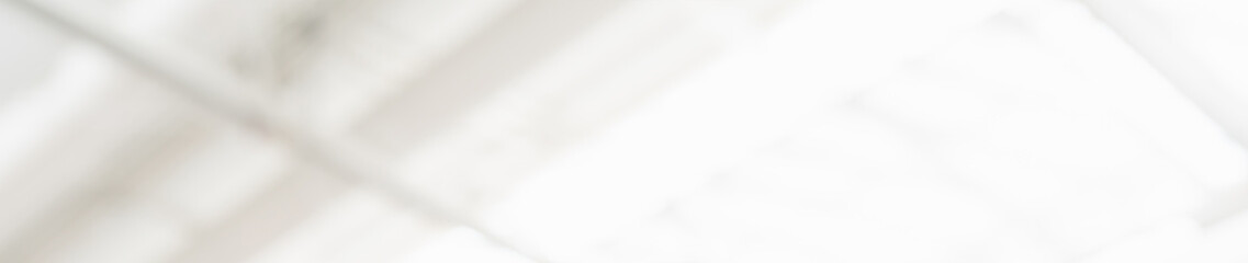 Ultra wide banner of abstract white texture with lines, background banner image for business website, landing page or newsletter header, bright and light blurry lines of building ceiling, architecture