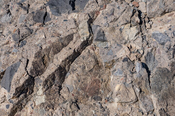 north of Dunraven Pass, Mount Washburn. Grand Loop Road, Yellowstone National Park , Wyoming. 	Absaroka Volcanic Supergroup - Washburn Group - Lamar River Formation.  volcanic rocks