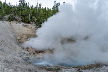 Beryl Spring. Grand Loop Road,  Yellowstone National Park , Wyoming. Hydrothermal System

