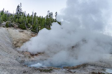 Beryl Spring. Grand Loop Road,  Yellowstone National Park , Wyoming. Hydrothermal System
