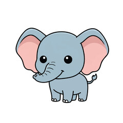 Naklejka premium Baby Elephant with Big Ears