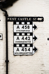 Traditional British Main Road Direction