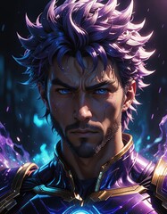 Hyperion one of the first generation of Titans, the gods of Olympus AI generated illustration