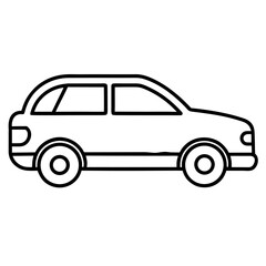 car vector icon on white background 