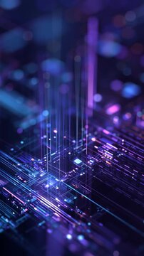 Animated Futuristic Data Network Internet Technology Backgrounds &ndash; Dynamic Digital Loops