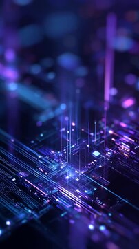 Animated Futuristic Data Network Internet Technology Backgrounds &ndash; Dynamic Digital Loops
