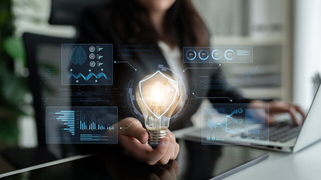 A futuristic cybersecurity dashboard for a Security Operations Center (SOC). The system monitors the network, analyzes data for threats, and provides comprehensive protection. Fermion