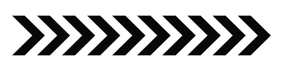 Chevron style right arrow vector design for motion and direction concept