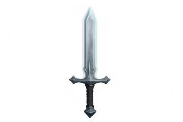 Fantasy medieval sword showing shining blade game asset