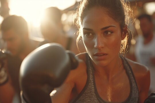 Seaside showdown: young woman battles her own youthful spirit. Exploring beachside activities with family.
