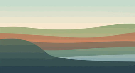 Minimal Gradient Landscape Vector Background with Calm Horizon
