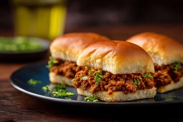 hamburger on a plate
