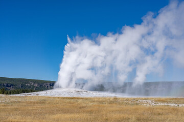 Old Faithful is a cone geyser in Yellowstone National Park in Wyoming, United States. Hydrothermal System. The Yellowstone Caldera / Yellowstone Plateau Volcanic Field. Yellowstone hotspot. 