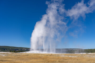 Old Faithful is a cone geyser in Yellowstone National Park in Wyoming, United States. Hydrothermal System. The Yellowstone Caldera / Yellowstone Plateau Volcanic Field. Yellowstone hotspot. 