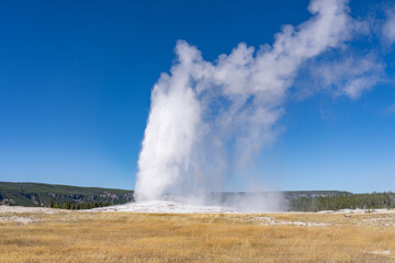 Old Faithful is a cone geyser in Yellowstone National Park in Wyoming, United States. Hydrothermal System. The Yellowstone Caldera / Yellowstone Plateau Volcanic Field. Yellowstone hotspot. 