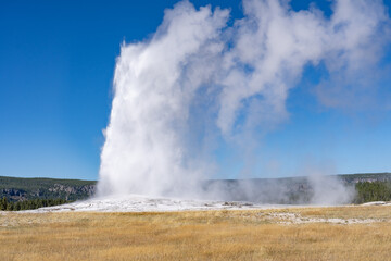 Old Faithful is a cone geyser in Yellowstone National Park in Wyoming, United States. Hydrothermal System. The Yellowstone Caldera / Yellowstone Plateau Volcanic Field. Yellowstone hotspot. 