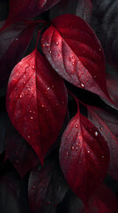 Mesmerizing Symphony of Naure: Explore the Alluring eauty of Deep Red Autumn Laves in Full Bloom, Paintig the Landscape with Vibrat Hues of Crimson and Scaret