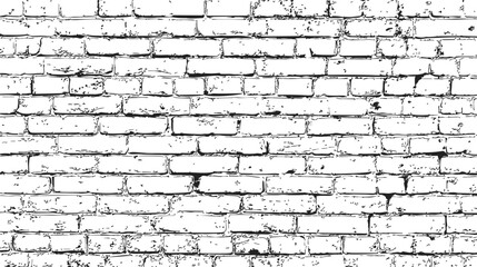 Brick wall sketch hand drawn seamless pattern with grunge texture &mdash; stock vector