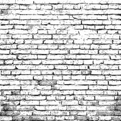 Brick wall sketch hand drawn seamless pattern with rough texture &mdash; stock vector
