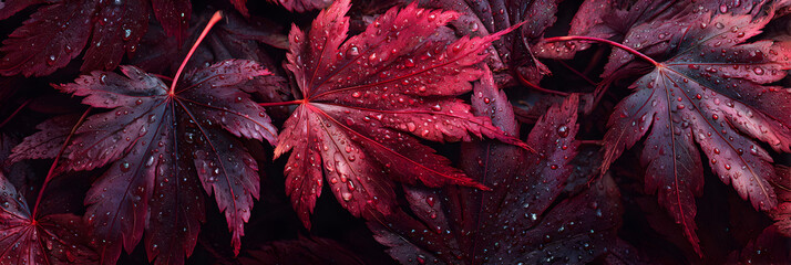 Mesmerizing Symphony of Naure: Explore the Alluring eauty of Deep Red Autumn Laves in Full Bloom, Paintig the Landscape with Vibrat Hues of Crimson and Scaret