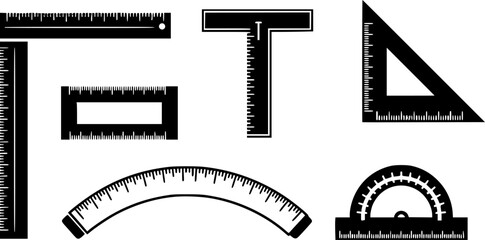 Fototapeta premium Set of ruler vector icon
