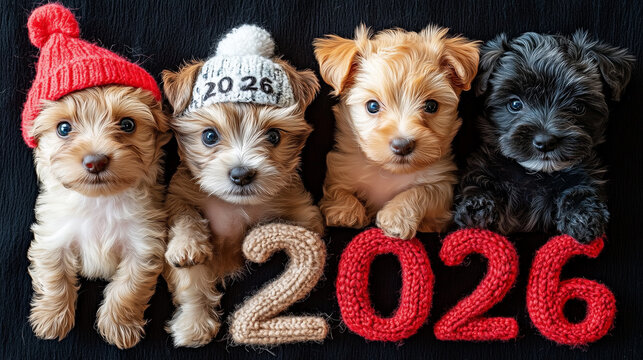 yorkshire terrier puppies for the New year 2026 - Powered by Adobe