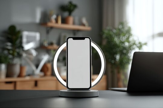 Back of smart phone in holder