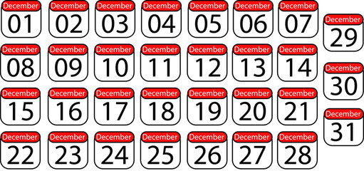 Plan your festive season with this modern December calendar, perfect for scheduling holiday events and Christmas countdowns for your family