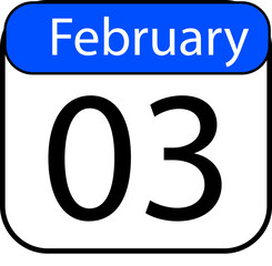 Mark your calendars for February 3rd with this bold reminder, perfect for social media, event promotions, and important deadlines