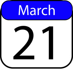 Mark your calendar for March 21st! A simple date reminder, perfect for social media, event promotion, or adding a personal touch to your design projects.