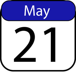 Mark your calendars for May 21st with this vibrant and clear reminder, perfect for event planning, scheduling, or social media announcements