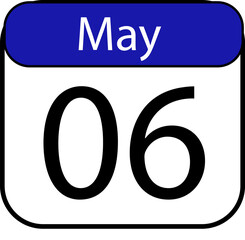 Mark your calendars for May 6th with this clear, bold date reminder that's perfect for event planning, social media, and scheduling promotions