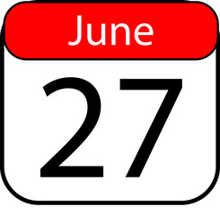 Mark your calendar for June 27th a crucial date for planning and reminders, perfect for project deadlines and important events.