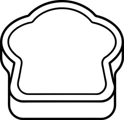 French Toast Line Art Icon for Breakfast and Brunch Menu Design