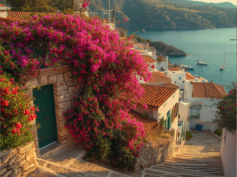 Fototapeta street in the old town of dubrovnik croatia