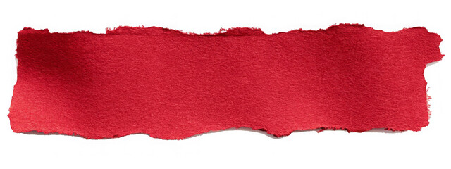 red torn or ripped paper isolated on transparent png background,realistic torn cardboard paper edges,torn or ripped red paper frame