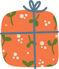 Gift Box with Leaf Pattern