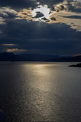 Panorama over the Nærøydalselvi river near Gudvangen, Norway